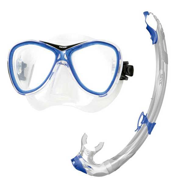 Aqua Lung Combo Tropper Masque Tuba Set Lunettes de Plongée Bleu L