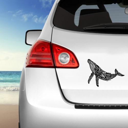 stikers autocolant de baleine a bosse transparent pour carosserie de voiture