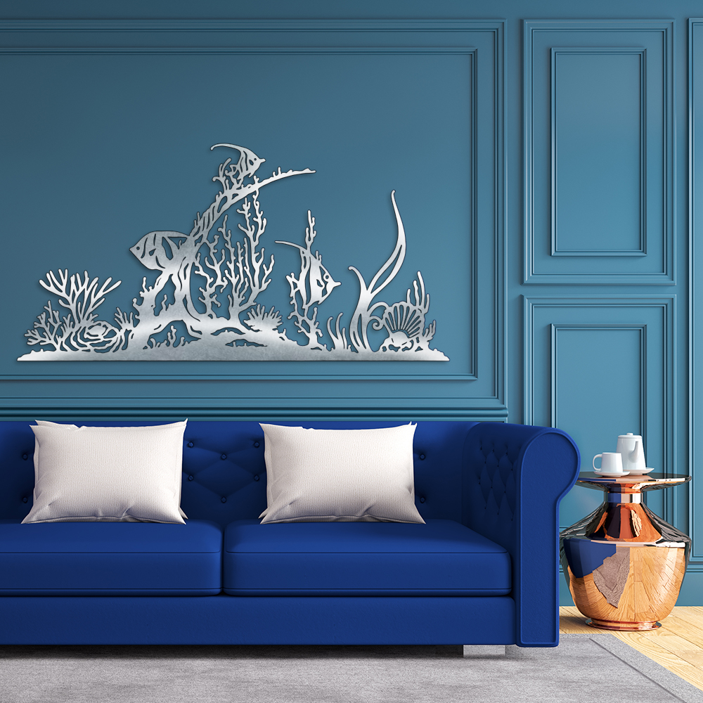 Décoration murale métal poisson - CréaDécoBoutique