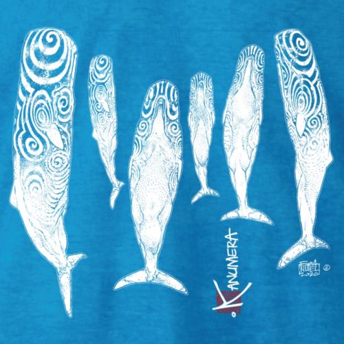 tShirt kanumera sommeil des cachalots bleu